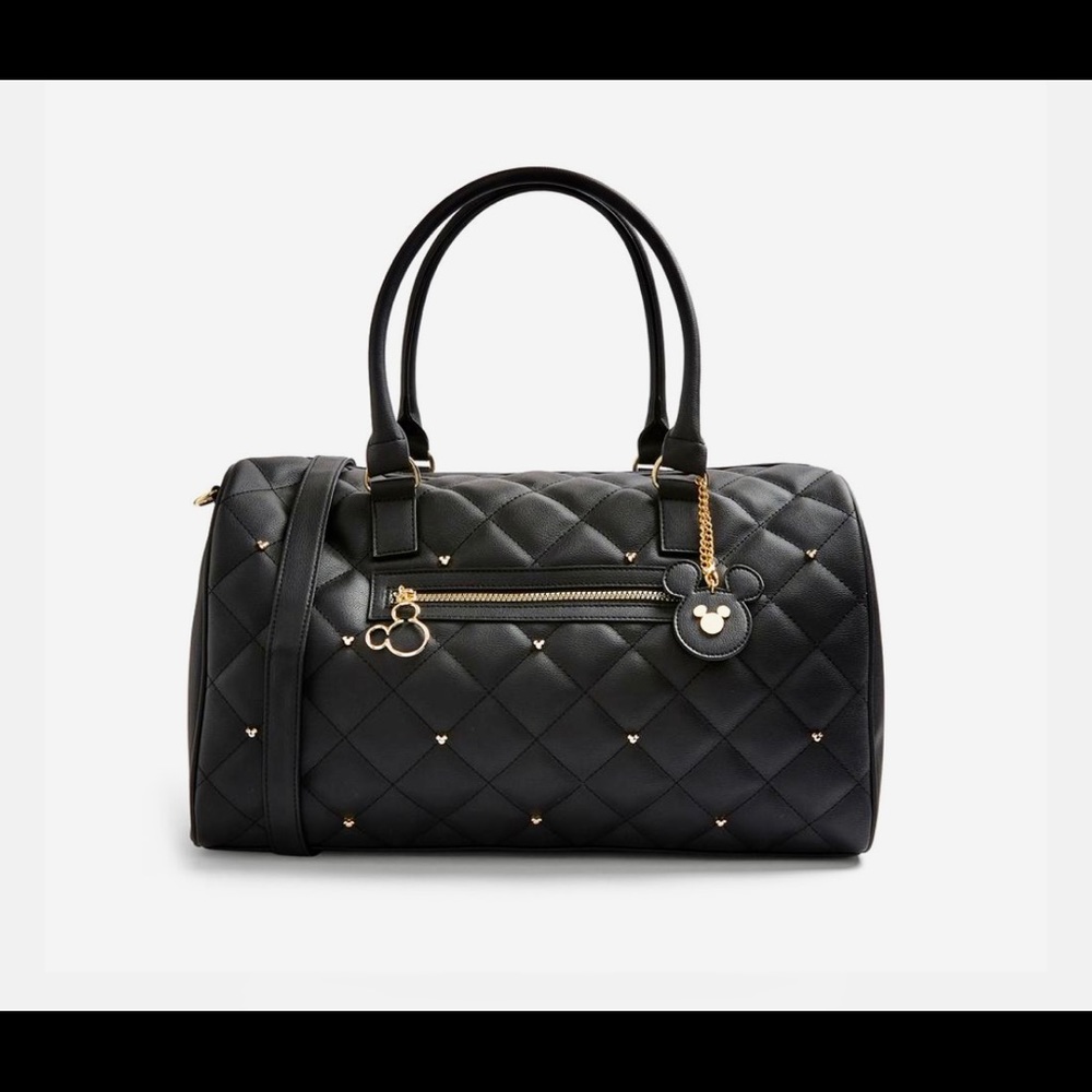 - Primark Disney Black and Gold Studded Mickey Mouse Weekender Travel Bag - Picture 7 of 7